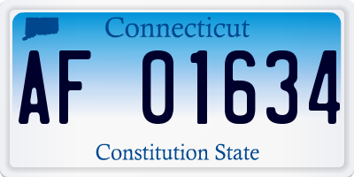 CT license plate AF01634