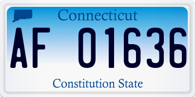 CT license plate AF01636
