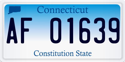 CT license plate AF01639