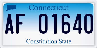 CT license plate AF01640