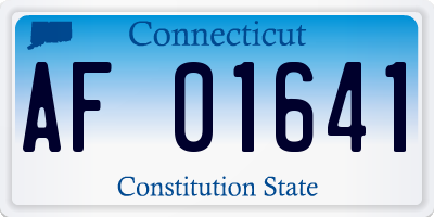 CT license plate AF01641