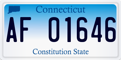 CT license plate AF01646