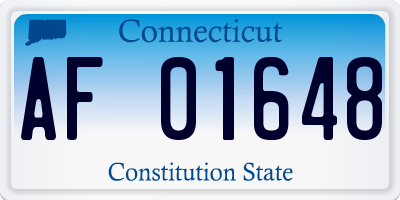 CT license plate AF01648