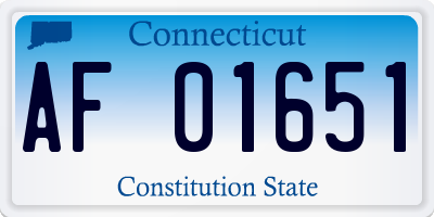 CT license plate AF01651