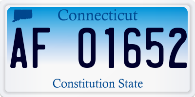 CT license plate AF01652