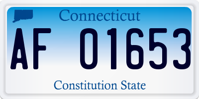 CT license plate AF01653