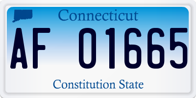 CT license plate AF01665