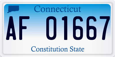 CT license plate AF01667