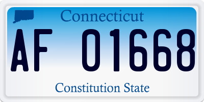 CT license plate AF01668