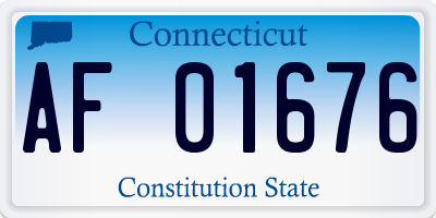 CT license plate AF01676