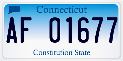 CT license plate AF01677