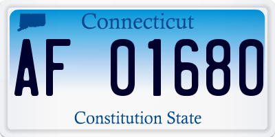 CT license plate AF01680