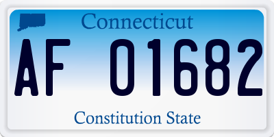 CT license plate AF01682
