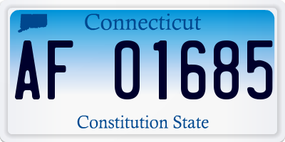 CT license plate AF01685