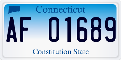 CT license plate AF01689