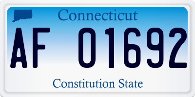 CT license plate AF01692