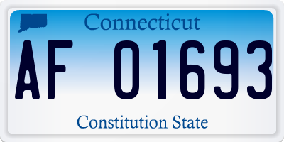 CT license plate AF01693