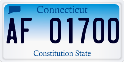 CT license plate AF01700