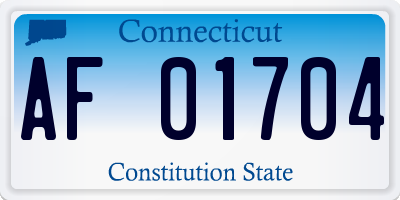 CT license plate AF01704