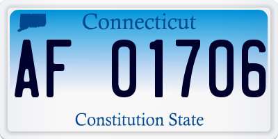 CT license plate AF01706