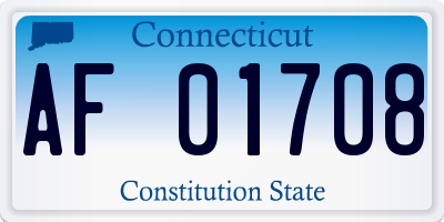 CT license plate AF01708
