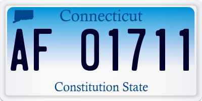 CT license plate AF01711