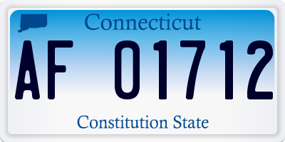 CT license plate AF01712