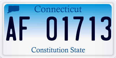 CT license plate AF01713