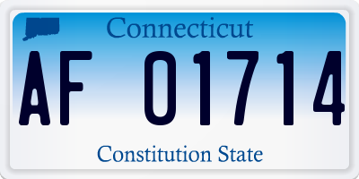 CT license plate AF01714