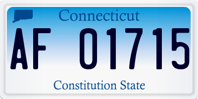 CT license plate AF01715
