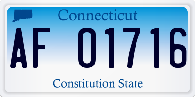 CT license plate AF01716