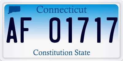 CT license plate AF01717