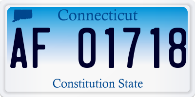 CT license plate AF01718