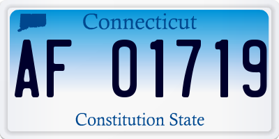 CT license plate AF01719