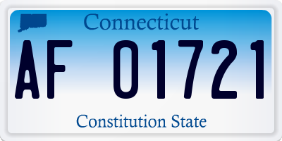 CT license plate AF01721
