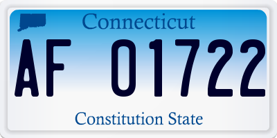 CT license plate AF01722