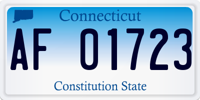 CT license plate AF01723