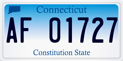 CT license plate AF01727