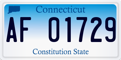 CT license plate AF01729