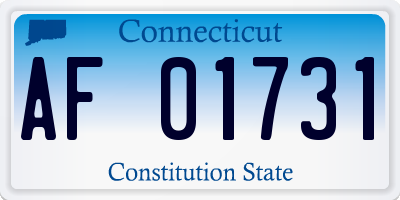 CT license plate AF01731