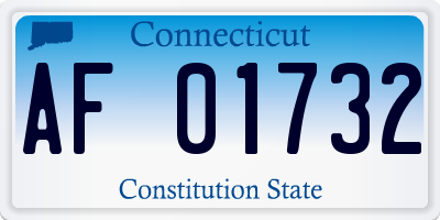 CT license plate AF01732