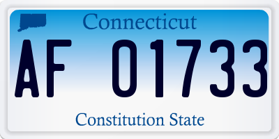 CT license plate AF01733