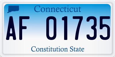 CT license plate AF01735