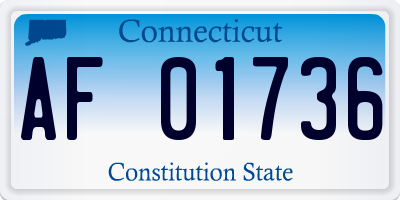 CT license plate AF01736