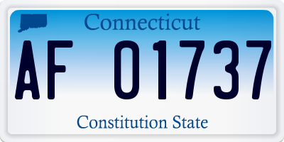 CT license plate AF01737
