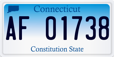CT license plate AF01738