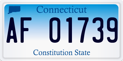 CT license plate AF01739