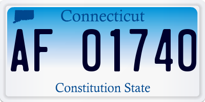 CT license plate AF01740