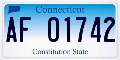 CT license plate AF01742