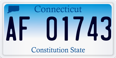 CT license plate AF01743
